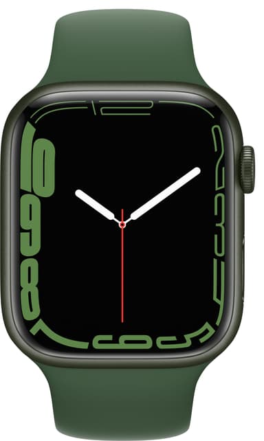 Apple Watch Series 7 45 mm eSIM (vihr. alu./apila urheiluranneke)