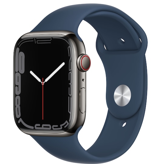 Apple Watch Series 7 45 mm eSIM (graf. ter./syv. sin. urheiluranneke)