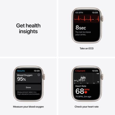 Apple Watch Series 7 Nike 45 mm GPS (Starl. alu./plat.mus. urheilura.)