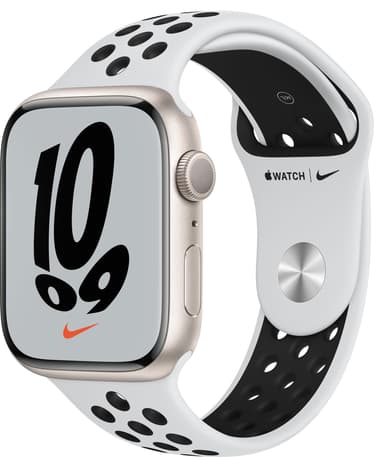 Apple Watch Series 7 Nike 45 mm GPS (Starl. alu./plat.mus. urheilura.)