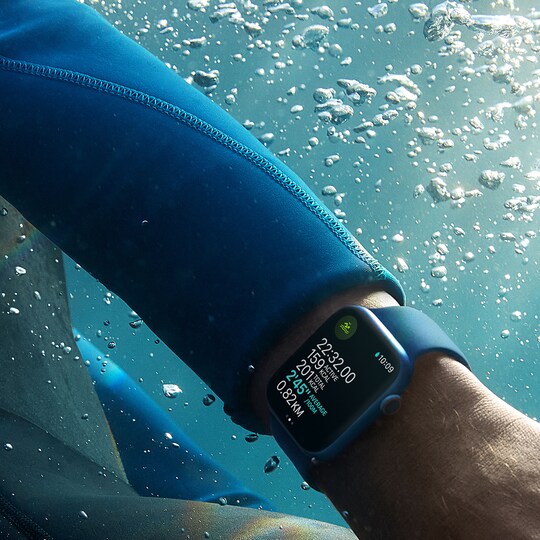 Apple Watch Series 7 Nike 45 mm eSIM (tähti.alu./p.plat. mus. urheilu)