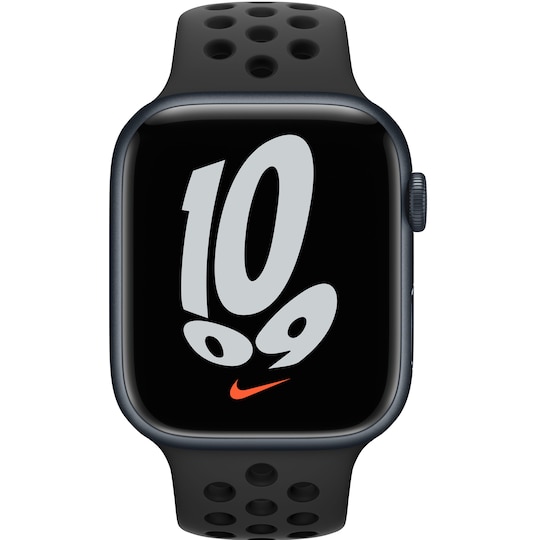 Apple Watch Series 7 Nike 45 mm eSIM (yö. alu./antr. mus. urheilura.)