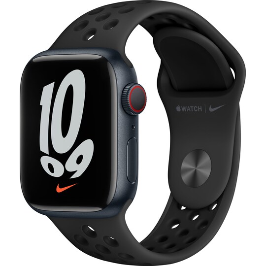 Apple Watch Series 7 Nike 41 mm eSIM (yö. alu./antr. mus. urheilura.)