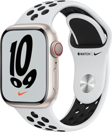 Apple Watch Series 7 Nike 41 mm eSIM (tähti. alu./p.pla. mus. urheilu)