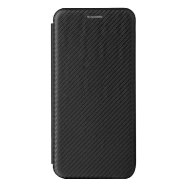 SKALO Samsung A22 4G Carbon Fiber Lompakkokotelo - Musta