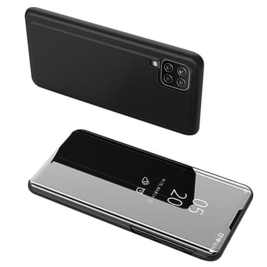 SKALO Samsung A22 4G Clear View Mirror Lompakko - Musta