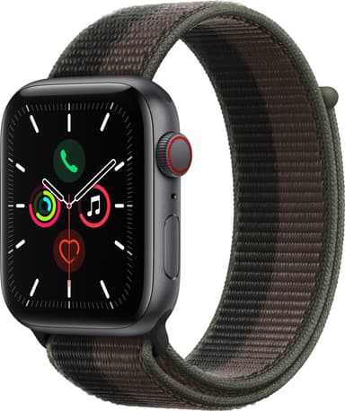 Apple Watch SE 40 mm LTE (harmaa alu./tornadoharmaa sport-ranneke)