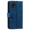 SKALO Samsung A22 5G Big Wallet Mokkanahkainen lompakkokotelo - Sininen