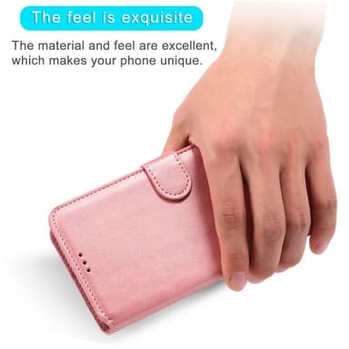 SKALO Samsung A22 5G Classic Lompakkokotelo - Ruusukulta