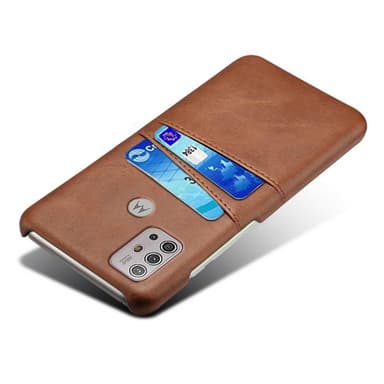 SKALO Moto G20/G30 PU-nahkainen Korttikotelo - Ruskea