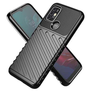 SKALO Moto G30 Armor Thunder Suojakuori - Musta