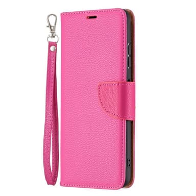SKALO Samsung A22 5G Premium Litchi Lompakkokotelo - Cerise
