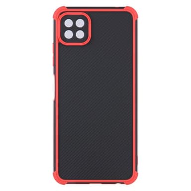 SKALO Samsung A22 5G Armor Hybrid Bumper Suojakuori - Punainen