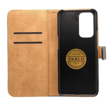 SKALO OnePlus 9 Pro Lompakkokotelo Aitoa nahkaa - Valkoinen