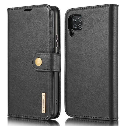 DG MING Samsung A22 4G 2-in-1 magneetti lompakkokotelo - Musta