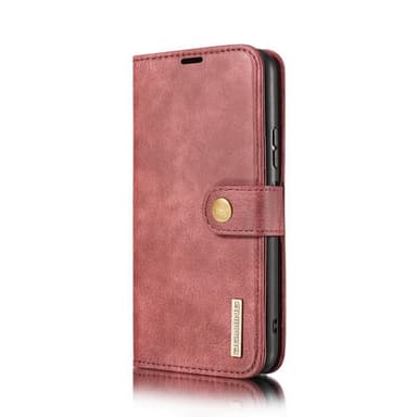 DG MING Samsung A22 4G 2-in-1 magneetti lompakkokotelo - Punainen