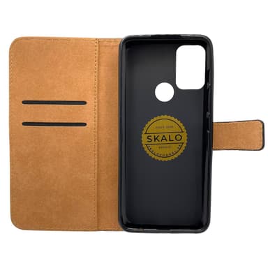 SKALO Moto G30 / Moto G20 Lompakkokotelo Aitoa nahkaa - Vaaleanpunainen