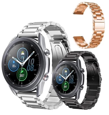 SKALO Teräsranneke Samsung Watch 3 41mm - Hopea
