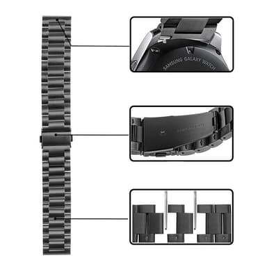 SKALO Teräsranneke Samsung Watch 3 41mm - Hopea