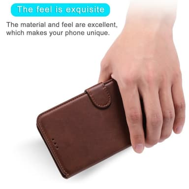 SKALO Samsung A22 5G Classic Lompakkokotelo - Ruskea