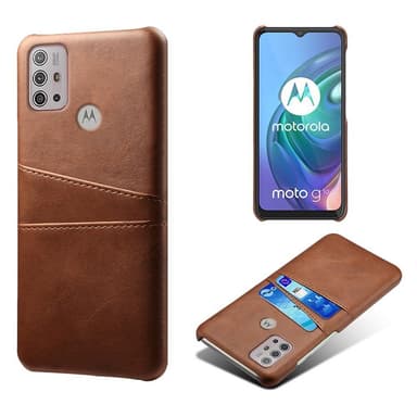 SKALO Moto G20/G30 PU-nahkainen Korttikotelo - Ruskea