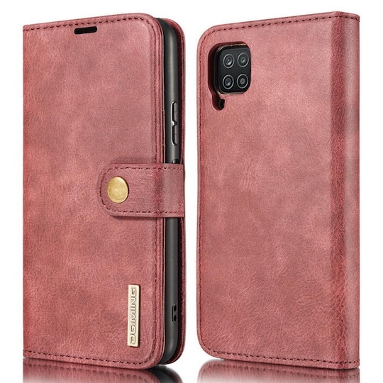 DG MING Samsung A22 4G 2-in-1 magneetti lompakkokotelo - Punainen
