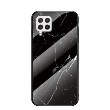 SKALO Samsung A22 4G Marmori karkaistu lasi TPU-suojakuori - #1