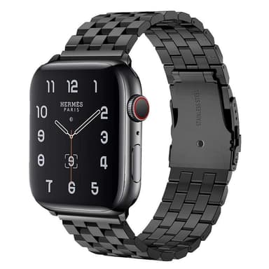 SKALO Nelikulmainen Teräsranneke Apple Watch 38/40/41mm - Musta