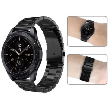 SKALO Teräsranneke Samsung Watch Active2 40mm - Musta