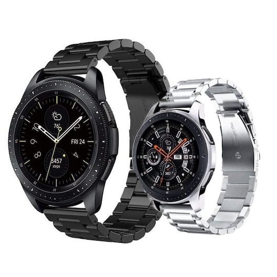 SKALO Teräsranneke Samsung Watch Active2 40mm - Musta