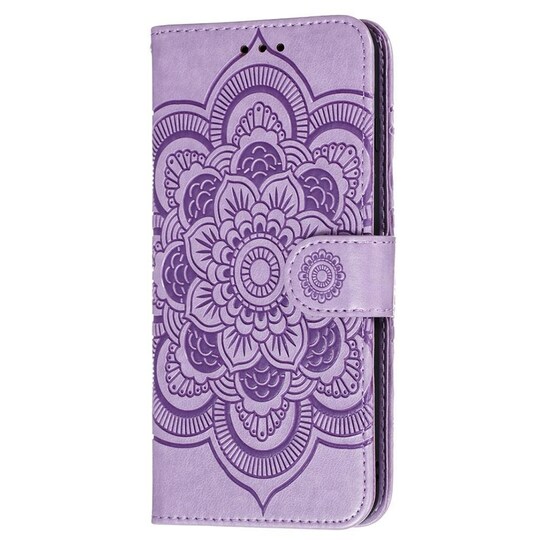 SKALO Samsung A22 4G Mandala lompakkokotelo - Violetti