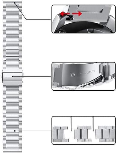 SKALO Teräsranneke Samsung Watch Active2 44mm - Ruusukulta