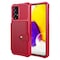SKALO Samsung A52/A52s Iskunkestävä kuori lompakolla - Punainen