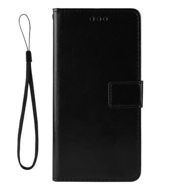 SKALO Samsung A52/A52s Crazy Horse lompakko PU nahka - Musta