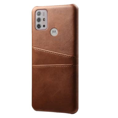 SKALO Moto G20/G30 PU-nahkainen Korttikotelo - Ruskea