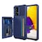 SKALO Samsung A52/A52s Iskunkestävä kuori lompakolla - Sininen