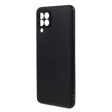 SKALO Samsung A22 4G Carbon Fiber TPU-suojakuori - Musta