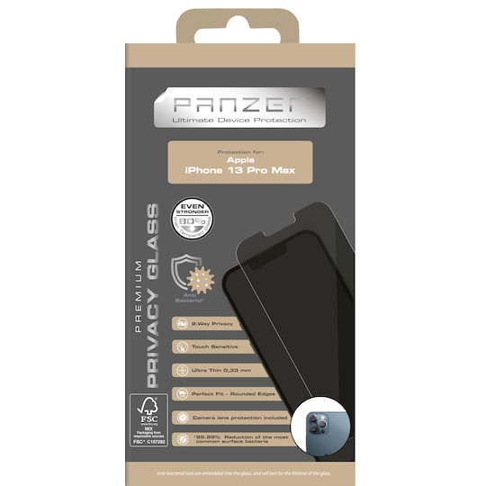Panzer Full-Fit Privacy 2-way iPhone 13 Pro Max näytönsuoja