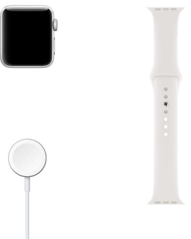 Apple Watch Series 3 38 mm (valkoinen ranneke)