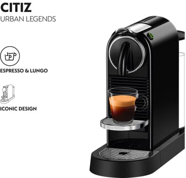 NESPRESSO® CitiZ kapselikeitin, DeLonghi EN167B (musta)
