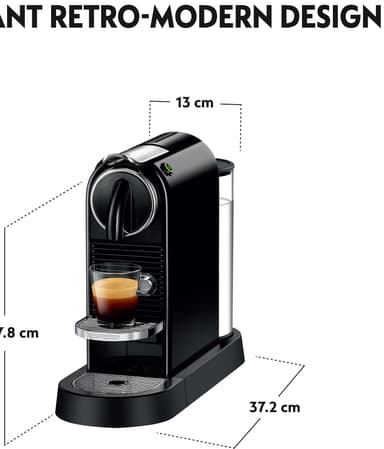 NESPRESSO® CitiZ kapselikeitin, DeLonghi EN167B (musta)