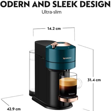 NESPRESSO® Vertuo Next kapselikeitin, DeLonghi ENV120VA (Luxury Teal)