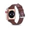 SKALO Kapea Nahkaranneke Apple Watch 42/44/45/49mm - Tummanruskea