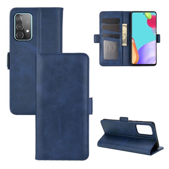 SKALO Samsung A52/A52s Premium Wallet Lompakkokotelo - Sininen