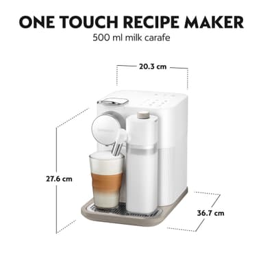 NESPRESSO® Gran Lattissima kapselikeitin, DeLonghi EN650W (valkoinen)