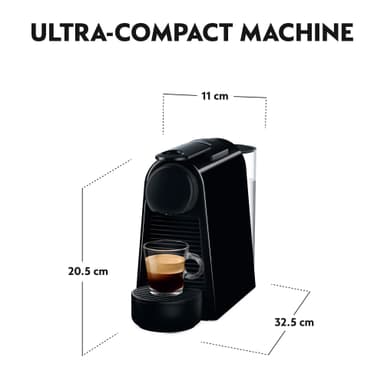 NESPRESSO® Essenza Mini kapselikeitin, DeLonghi EN85B (musta)