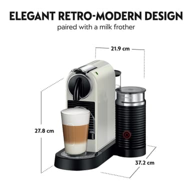 NESPRESSO® CitiZ & Milk kapselikeitin, DeLonghi EN267WAE (valkoinen)