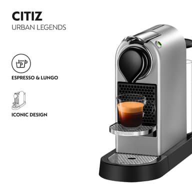 NESPRESSO® CitiZ kapselikeitin, Krups XN741B10WP (hopea)