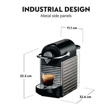 NESPRESSO® Pixie kapselikeitin, Krups XN304T10WP (titaani)