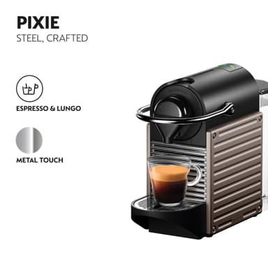 NESPRESSO® Pixie kapselikeitin, Krups XN304T10WP (titaani)